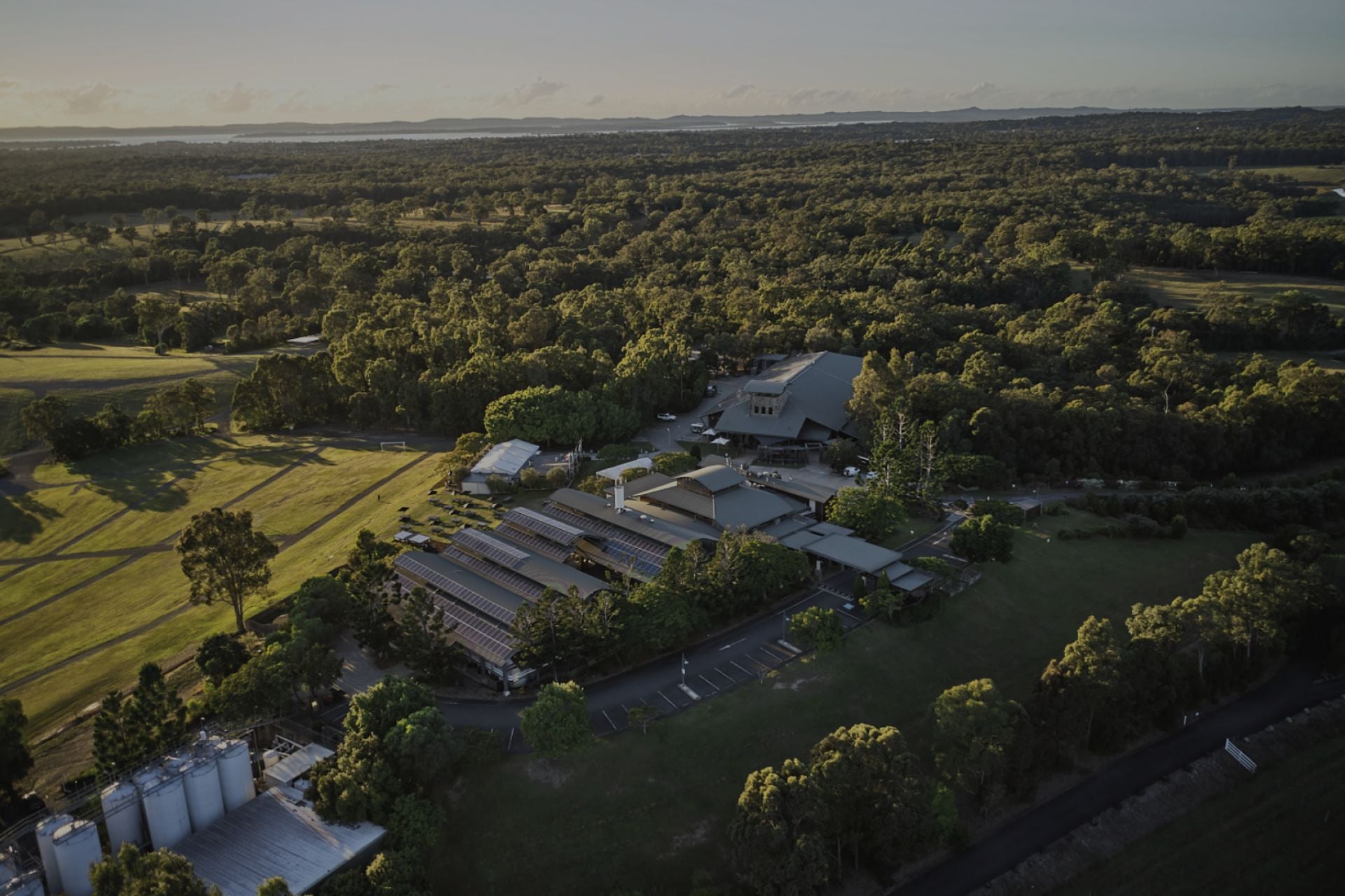 Drone view Sirromet winery and facilities