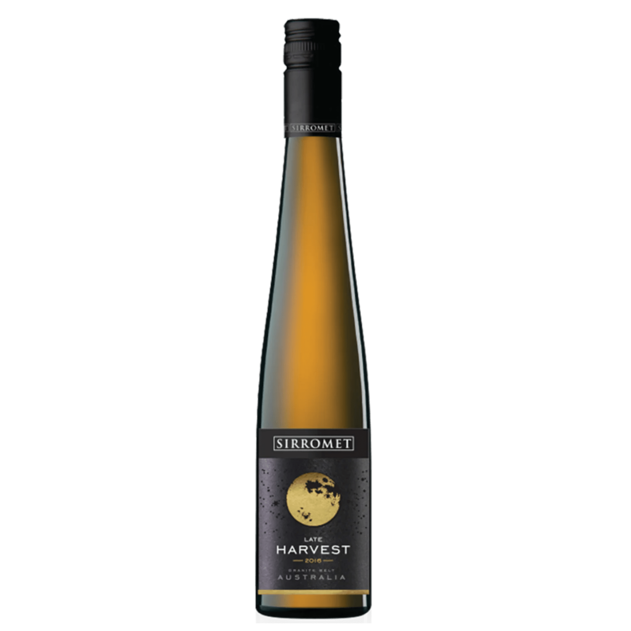 Wine bottle with 'Sirromet' label on a white background