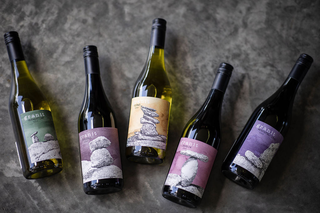 Selection of Sirromet granit collection wine bottles