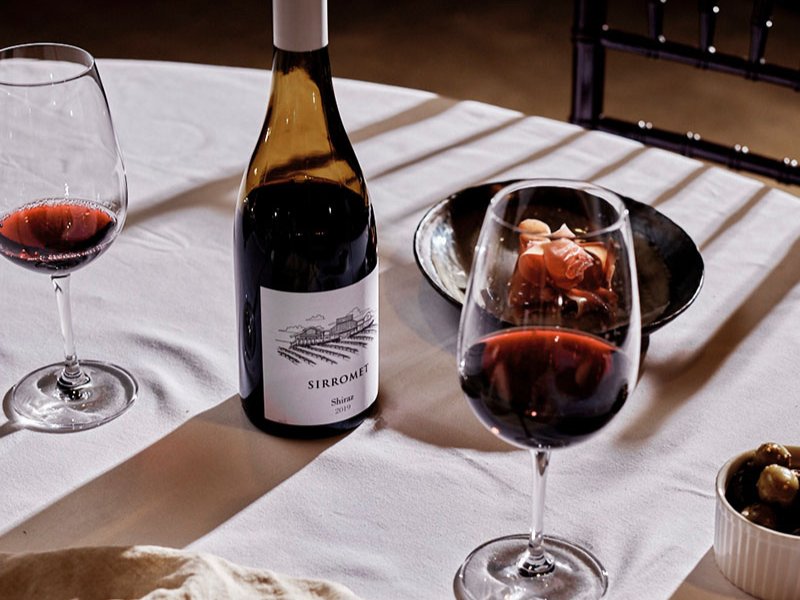 Corporate branded wine bottle