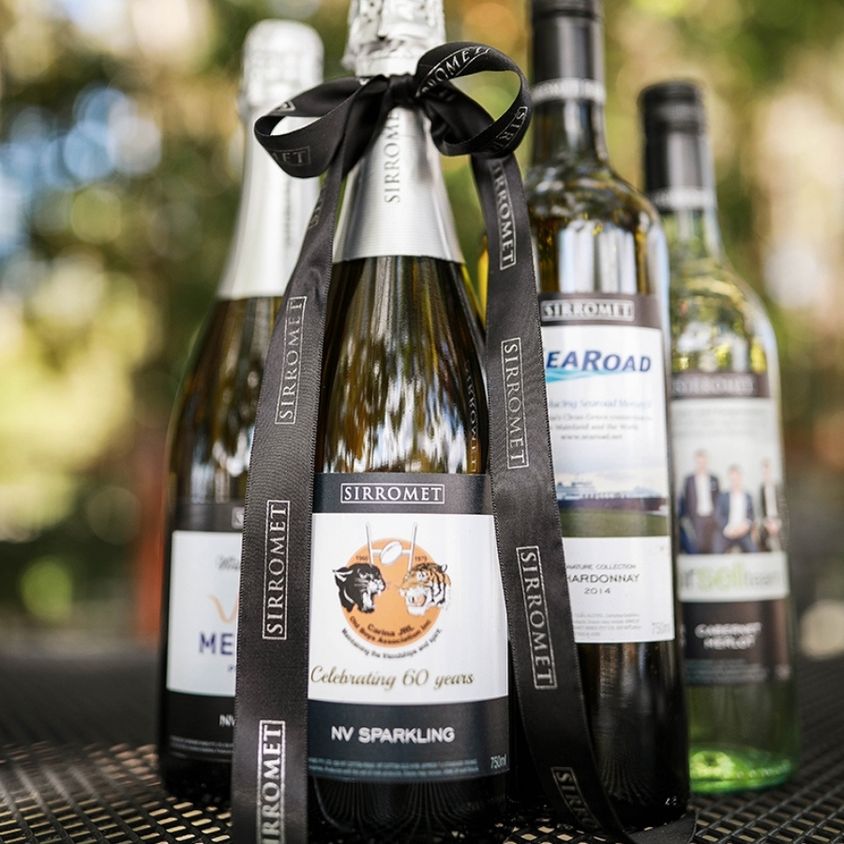 Customised wine label bottles