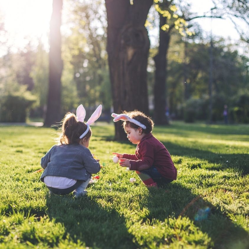 Kids on an easter egg hunt at Sirromet