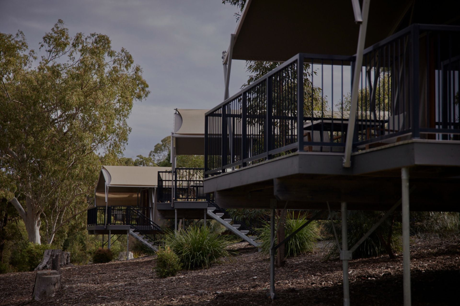 Family pavilion accommodation outside view