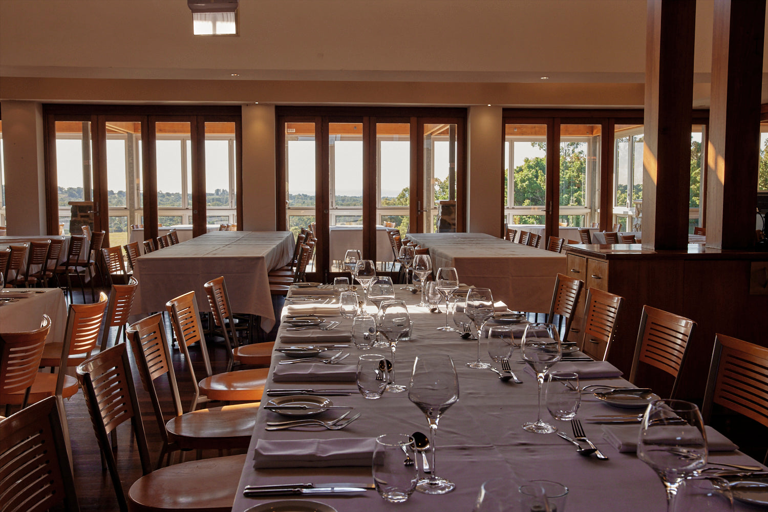Dining tables inside Lurleen's