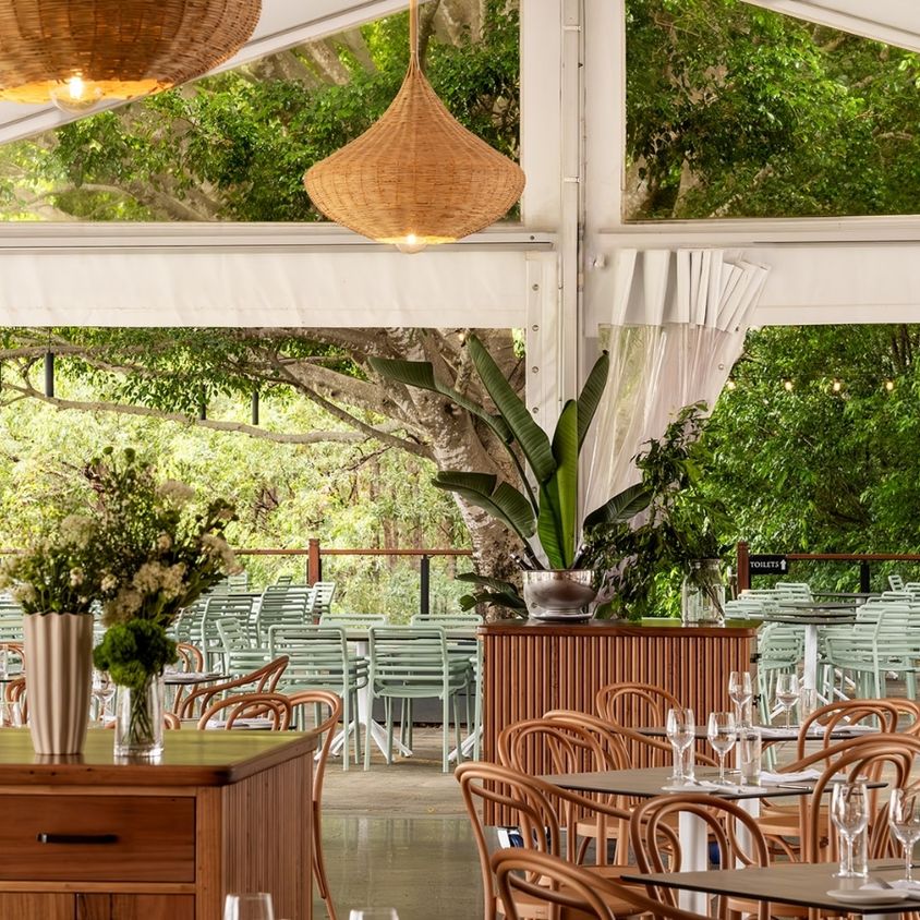 Looking out to the deck at Tuscan Terrace dining