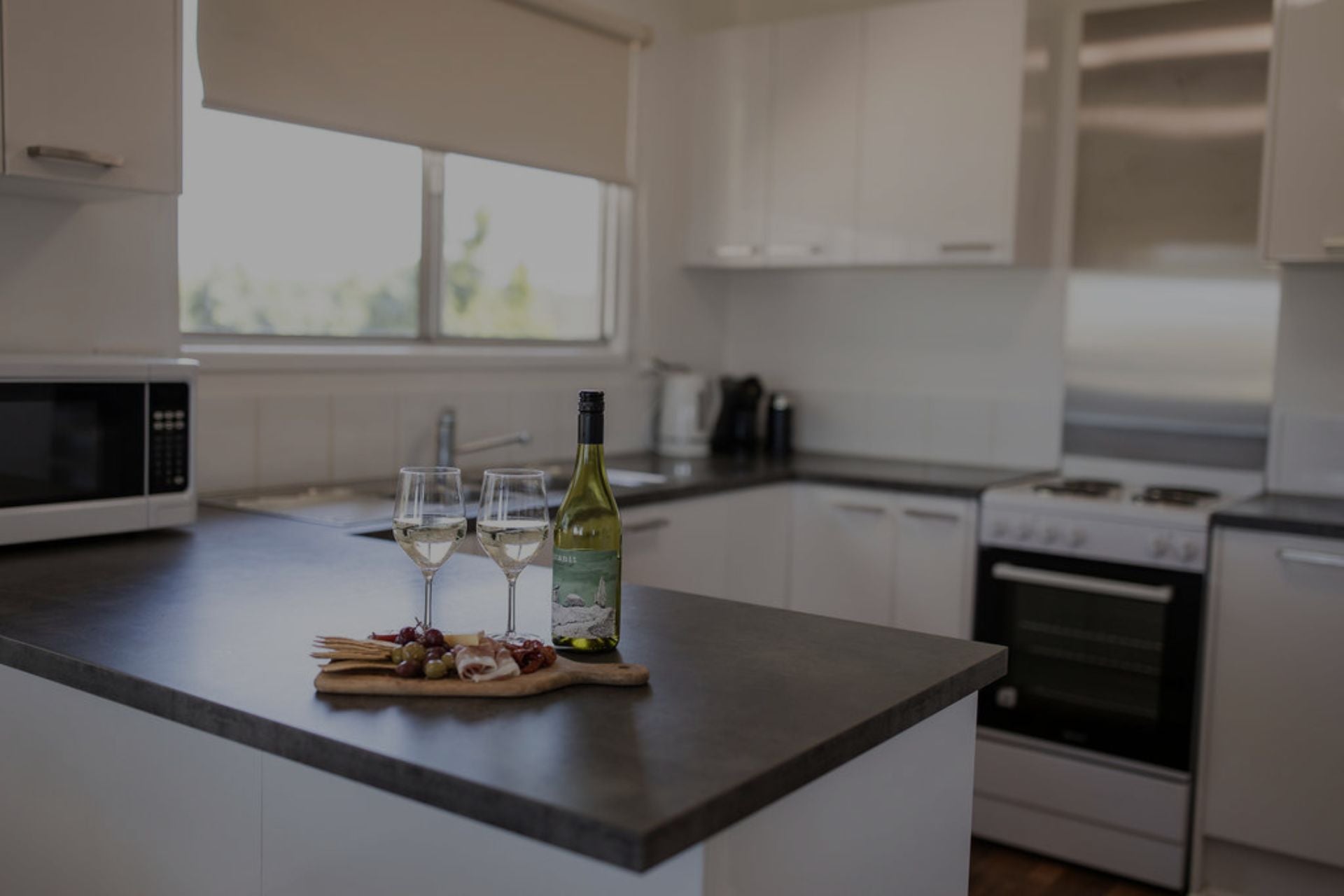 Kitchen inside the Winemaker's Cottage